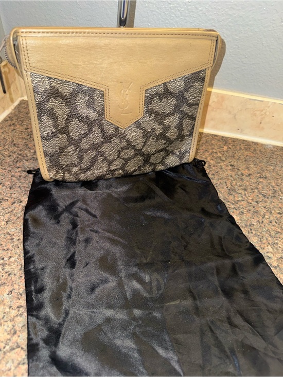 Yves Saint Laurent Handbags - Vintage Yves Saint Laurent YSL Giraffe Print Clutch Pouch